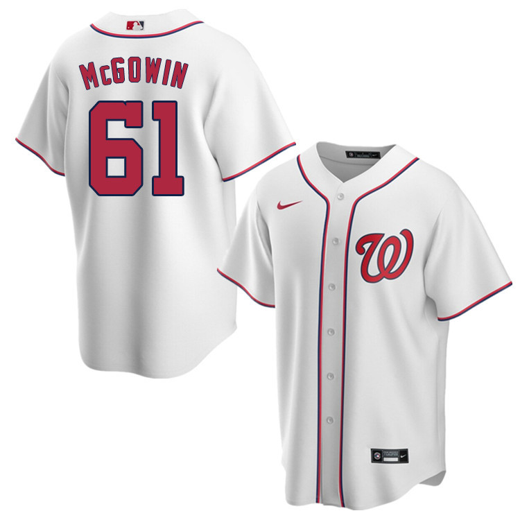 Nike Men #61 Kyle McGowin Washington Nationals Baseball Jerseys Sale-White